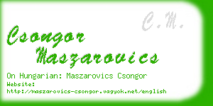 csongor maszarovics business card